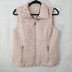 CJ Christopher Banks Puffer Vest Zip Pockets Womens Small Quilted Outdoor New